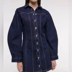 Abercrombie & Fitch Dark Blue Denim Mini Dress